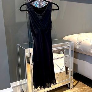 Black silk cocktail dress